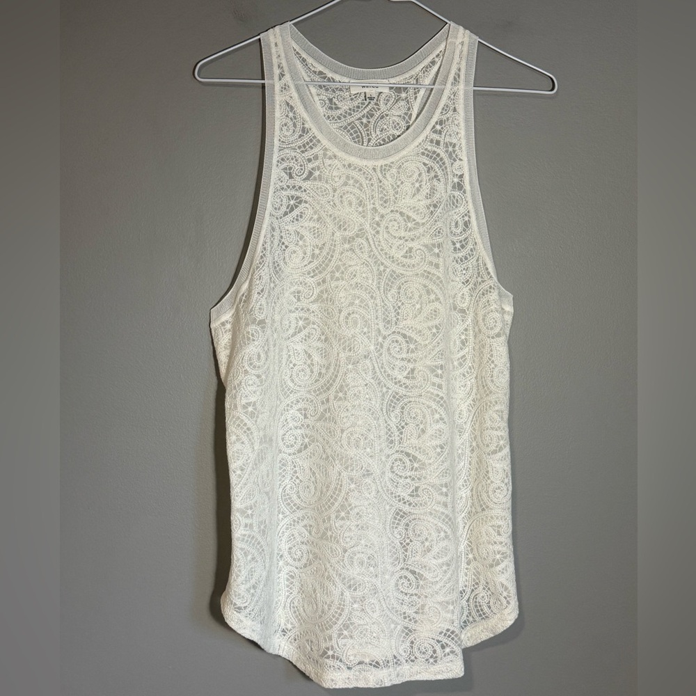 Wilfred Lace Volant Tank Top White Size L